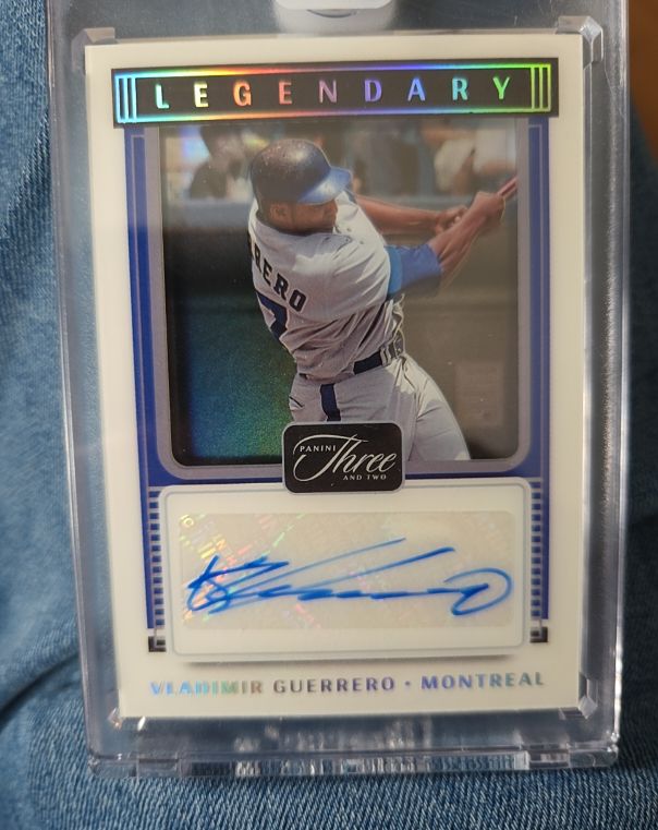 2022 Panini Three and Two #LS-VG Vladimir Guerrero Legendary Autograph — front