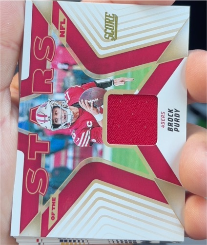 2025 Panini Score Stars of the NFL #SNJ-BPY Brock Purdy — front