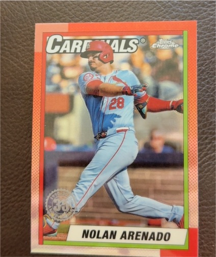 2025 Topps Chrome Nolan Arenado 1990 Topps 35th Anniversary #90CB-19 — front