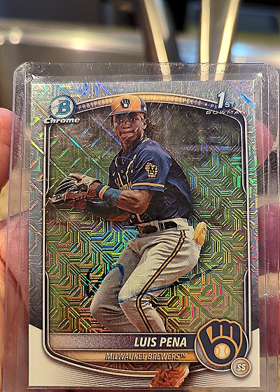 2025 Bowman Chrome #BCP-38 Luis Pena — front