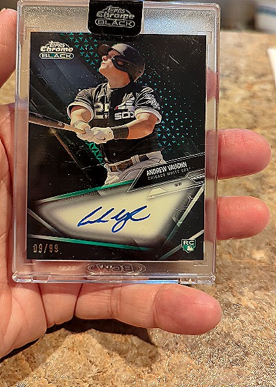 2021 Topps Chrome Black #CBA-AV Andrew Vaughn — front