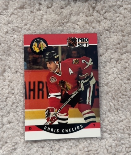 1990-91 Pro Set #427 Chris Chelios — front