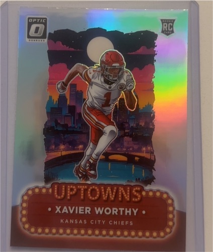 2024 Donruss Optic #7 Xavier Worthy Uptowns Kansas City Chiefs — front