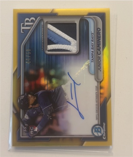 2024 Bowman Chrome #BCAR-JCH Junior Caminero — front