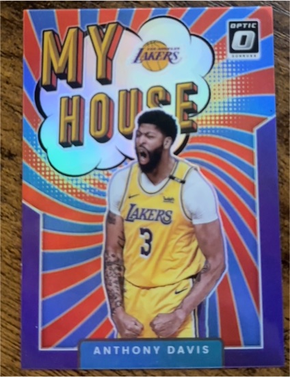 2021-22 Donruss Optic #11 Anthony Davis My House Purple — front