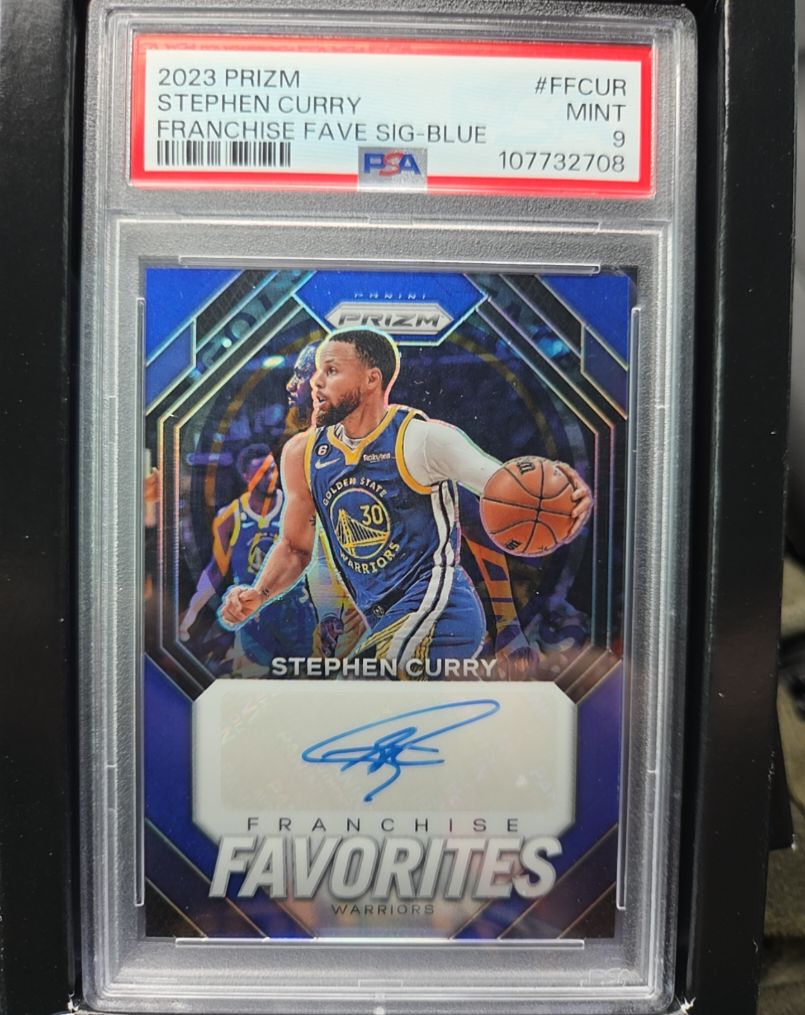 2023 Panini Prizm #FFCUR Stephen Curry Franchise Favorites Sig-Blue — front