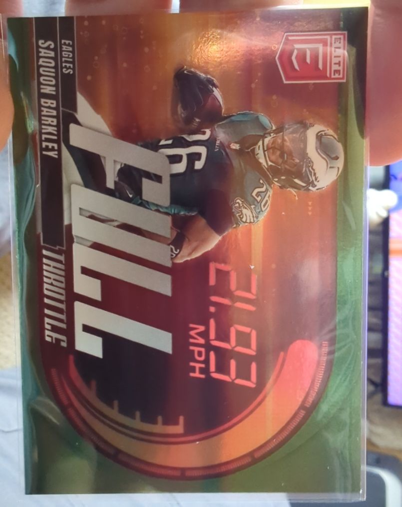 2025 Donruss Elite #4 Saquon Barkley Full Throttle Green — front