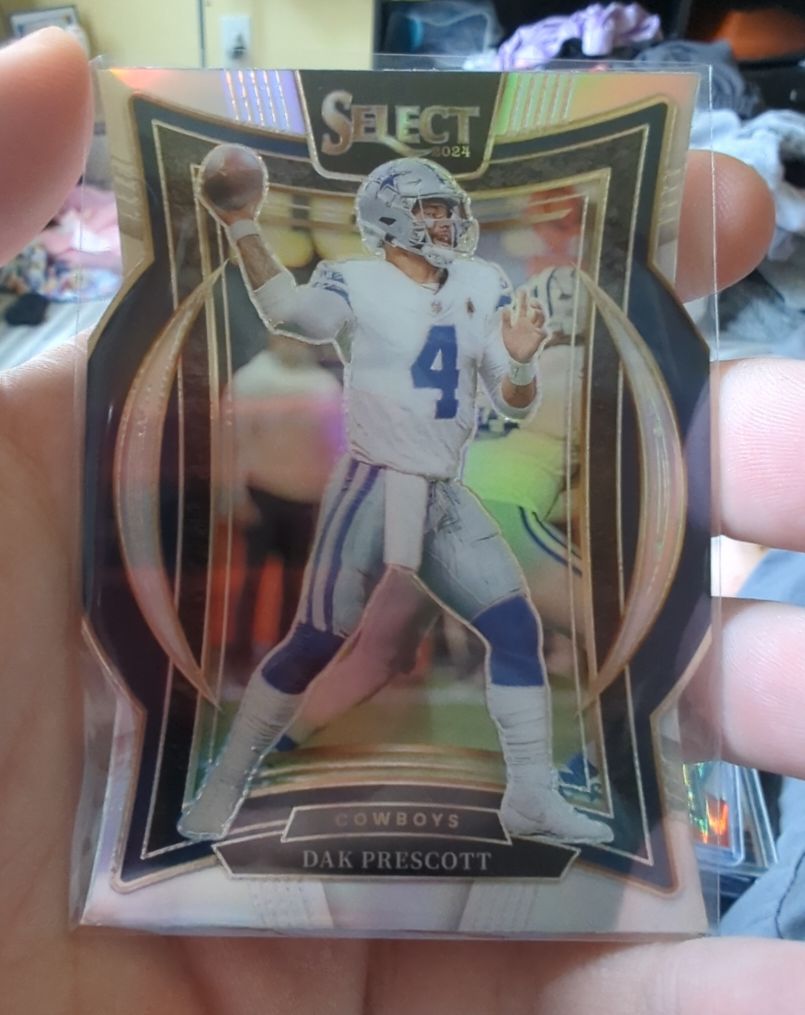 2024 Panini Select #38 Dak Prescott Silver Prizm Die Cut — front