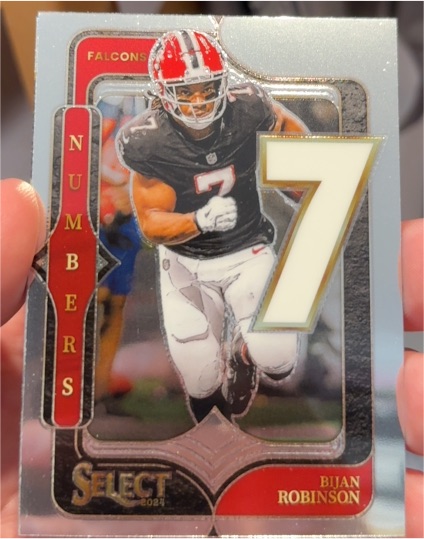 2024 Panini Select Numbers #3 Bijan Robinson — front