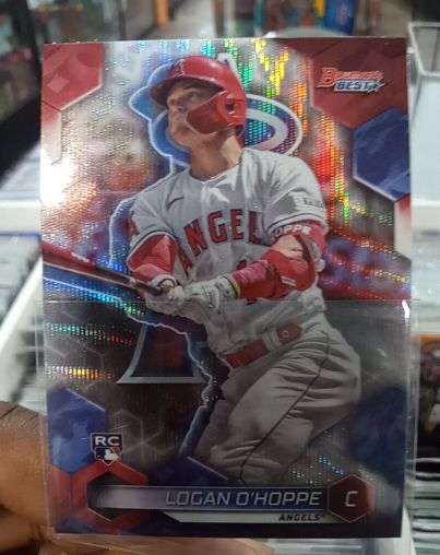 2023 Bowman's Best #10 Logan O'Hoppe Rookie Card — front