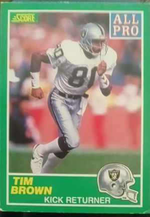 1989 Score #305 Tim Brown — front