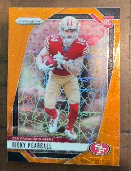 2024 Panini Prizm - Orange Lazer Prizm #383 Ricky Pearsall (RC) — front