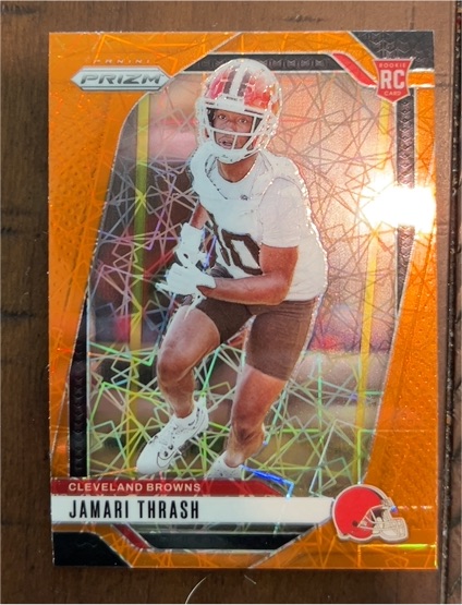 2024 Panini Prizm #340 Jamari Thrash Orange Lazer Prizm Rookie — front