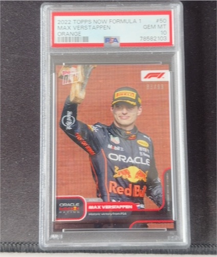 2022 Topps Now Formula 1 #50 Max Verstappen Orange — front
