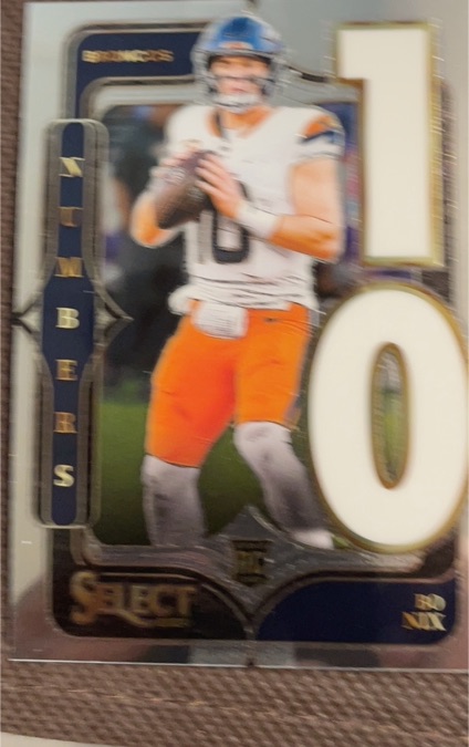 2024 Panini Select #6 Bo Nix Select Numbers — front