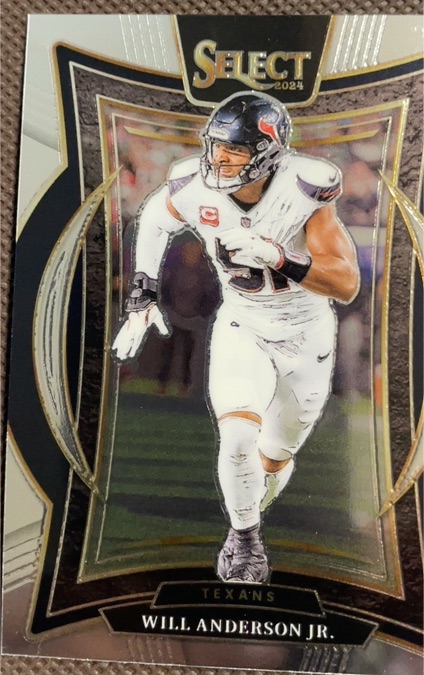 2024 Panini Select Football Silver Prizm Die-Cut Will Anderson Jr. #100 Texans — front