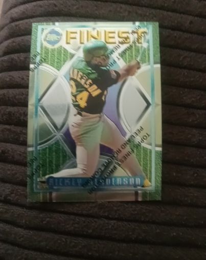 1995 Topps Finest #47 Rickey Henderson — front