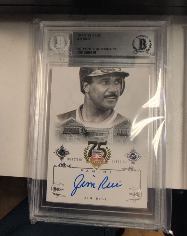 2014 Panini Hall of Fame 75th Anniversary #35 Jim Rice — front