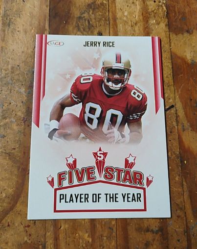 2023 Sage Five Star #FS-2 Jerry Rice Player of the Year — front