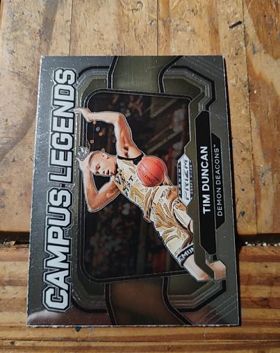 2024 Panini Prizm Draft Picks Campus Legends #1 Tim Duncan — front