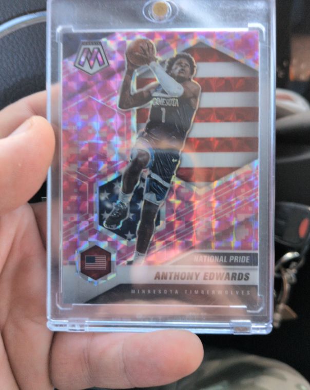 2020-21 Panini Mosaic #252 Anthony Edwards National Pride — front