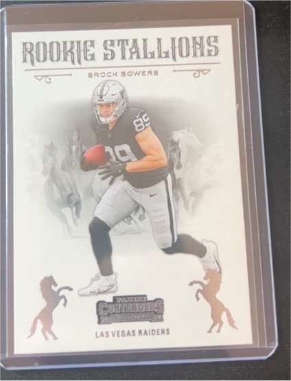 2024 Panini Contenders #8 Brock Bowers Rookie Stallions — front