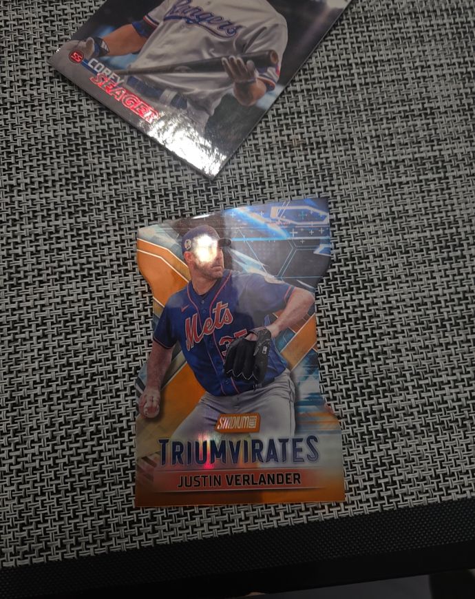 2023 Topps Stadium Club Triumvirates #T-10 Justin Verlander — front