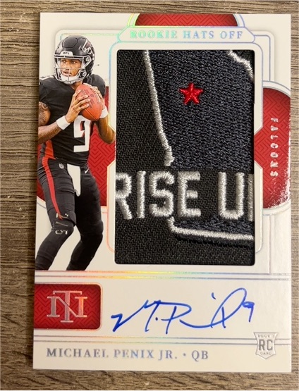 2024 Panini National Treasures Rookie Hats Off #RHO-MPJ Michael Penix Jr. — front