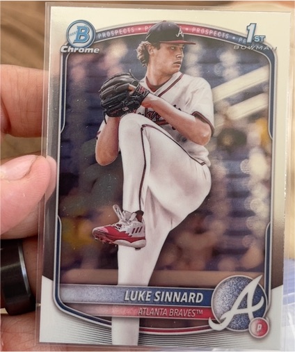 2025 Bowman Chrome Prospects #BCP-62 Luke Sinnard — front