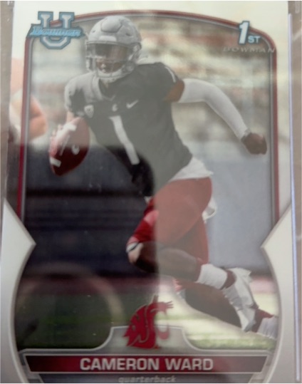 2022 Bowman University Chrome #34 Cameron Ward — front