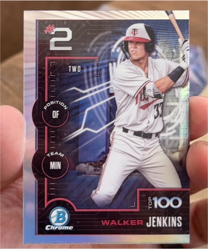 2025 Bowman Chrome Top 100 #BTP-2 Walker Jenkins — front