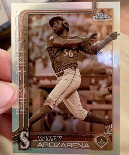 2025 Topps Chrome #164 Randy Arozarena Sepia Refractor — front