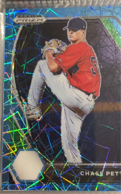 2021 Panini Prizm Draft Picks #PDP26 Chase Petty Blue Velocity Prizm — front