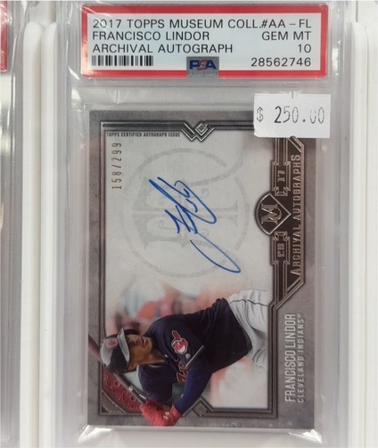 2017 Topps Museum Collection Archival Autograph #AA-FL Francisco Lindor — front