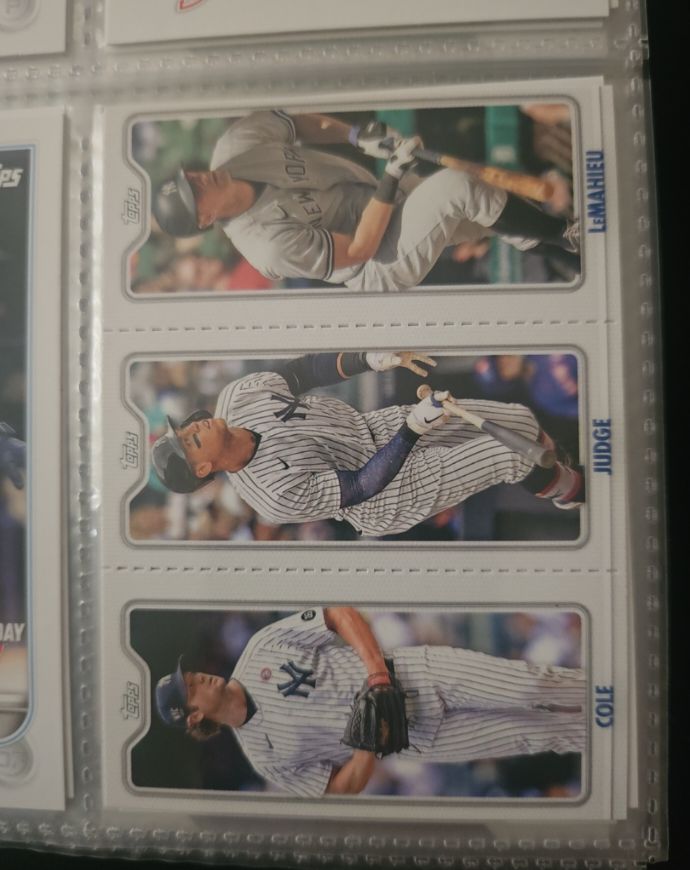 2022 Topps Opening Day Triple Play #TPC-6 Gerrit Cole/Aaron Judge/DJ LeMahieu — front