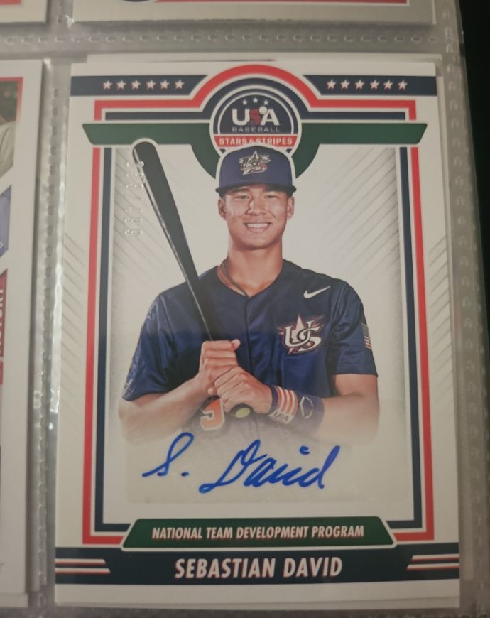 2022 Panini USA Baseball Stars & Stripes #ADP1-SD Sebastian David — front