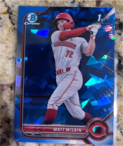 2022 Bowman Chrome Sapphire #BCP-245 Matt McLain — front