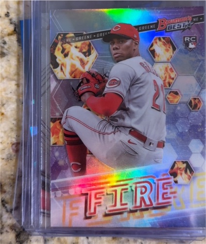 2022 Bowman's Best #EE-13 Hunter Greene Elements of Excellence Fire Rookie — front