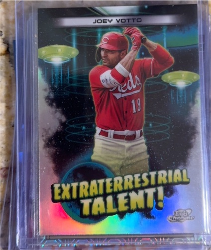 2023 Topps Chrome Cosmic #ET-25 Joey Votto Extraterrestrial Talent — front