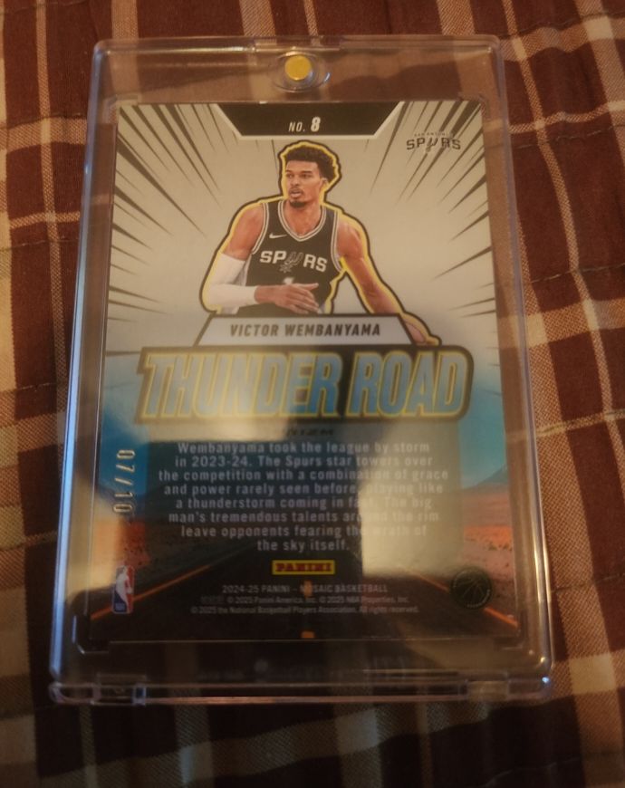 2024-25 Panini NBA Hoops Thunder Road #8 Victor Wembanyama — front
