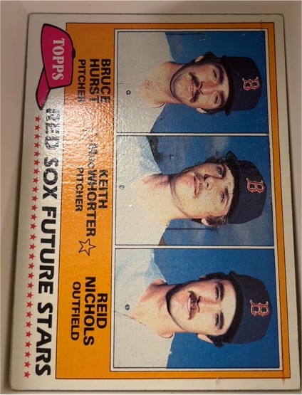 1981 Topps #689 Bruce Hurst/Keith MacWhorter/Reid Nichols Red Sox Future Stars — front