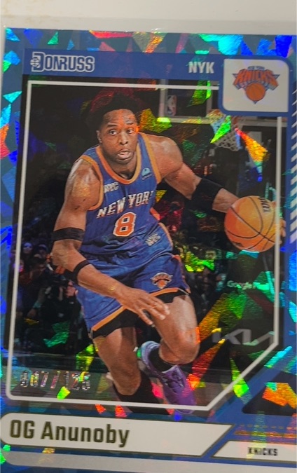 2024-25 Donruss #185 OG Anunoby Holo Green Laser — front