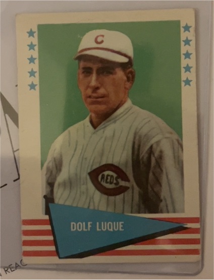 1961 Fleer #56 Dolf Luque — front