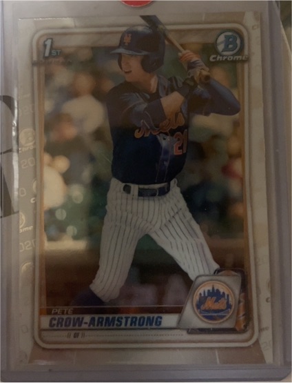 2020 Bowman Chrome Draft #BD-72 Pete Crow-Armstrong — front