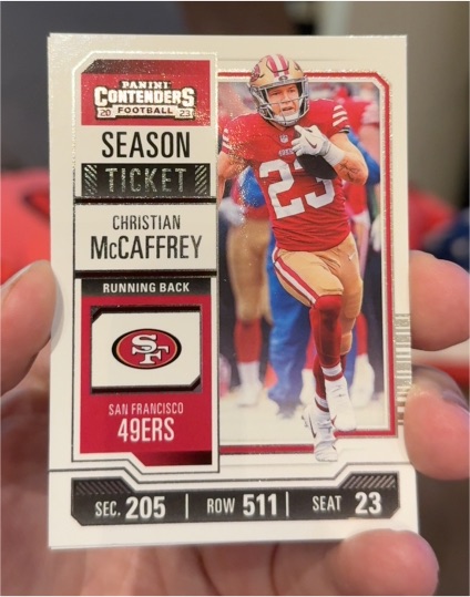 2023 Panini Contenders #87 Christian McCaffrey — front