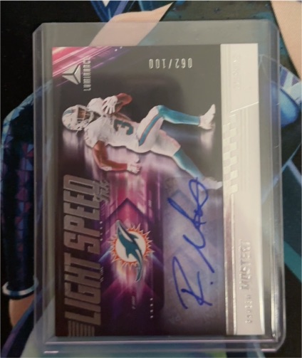 2024 Panini Luminance Light Speed Ink #LSI-JCK Raheem Mostert — front