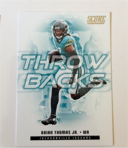 2025 Panini Score #8 Brian Thomas Jr. Throwbacks — front