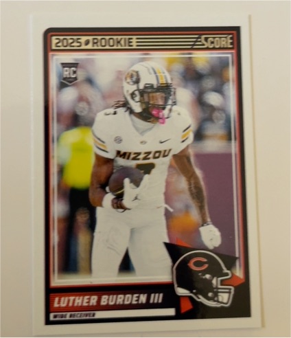 2025 Panini Score #18 Luther Burden III Rookie Chicago Bears — front