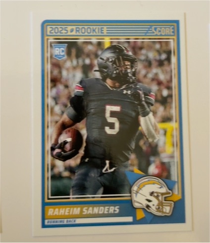 2025 Panini Score #45 Raheim Sanders — front