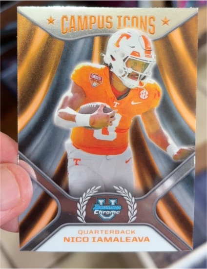 2024 Bowman University Chrome #CI-20 Nico Iamaleava Campus Icons — front